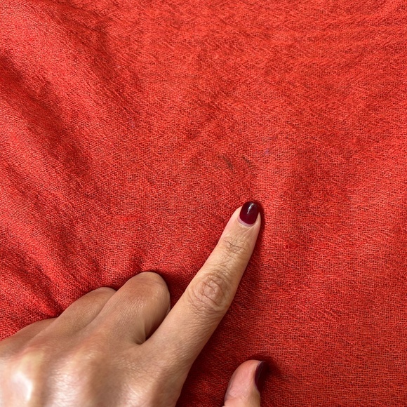 Orange 100 percent wool scarf/wrap - Picture 3 of 7